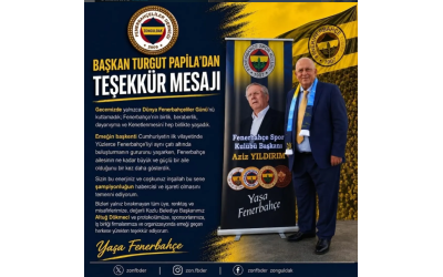 BAŞKANIMIZ TURGUT PAPİLA'DAN TEŞEKKÜR MESAJI