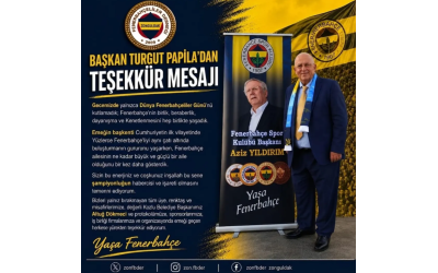 BAŞKANIMIZ TURGUT PAPİLA'DAN TEŞEKKÜR MESAJI