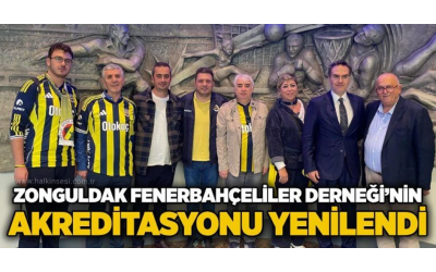 Zonguldak Fenerbahçeliler Derneği’nin “Akredite Dernek” statüsü yeniden onaylandı.